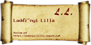 Ladányi Lilla névjegykártya