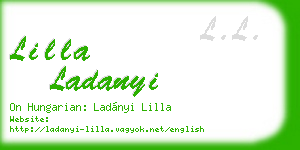 lilla ladanyi business card
